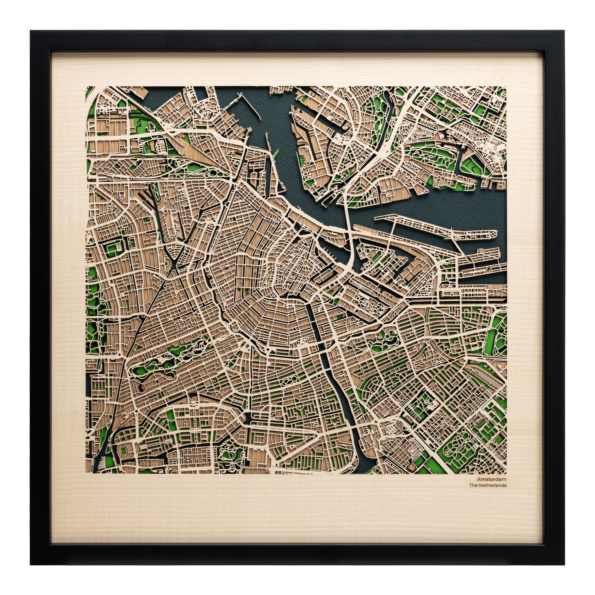 Amsterdam City Map Art - Unique Framed Artwork - MAPLAB