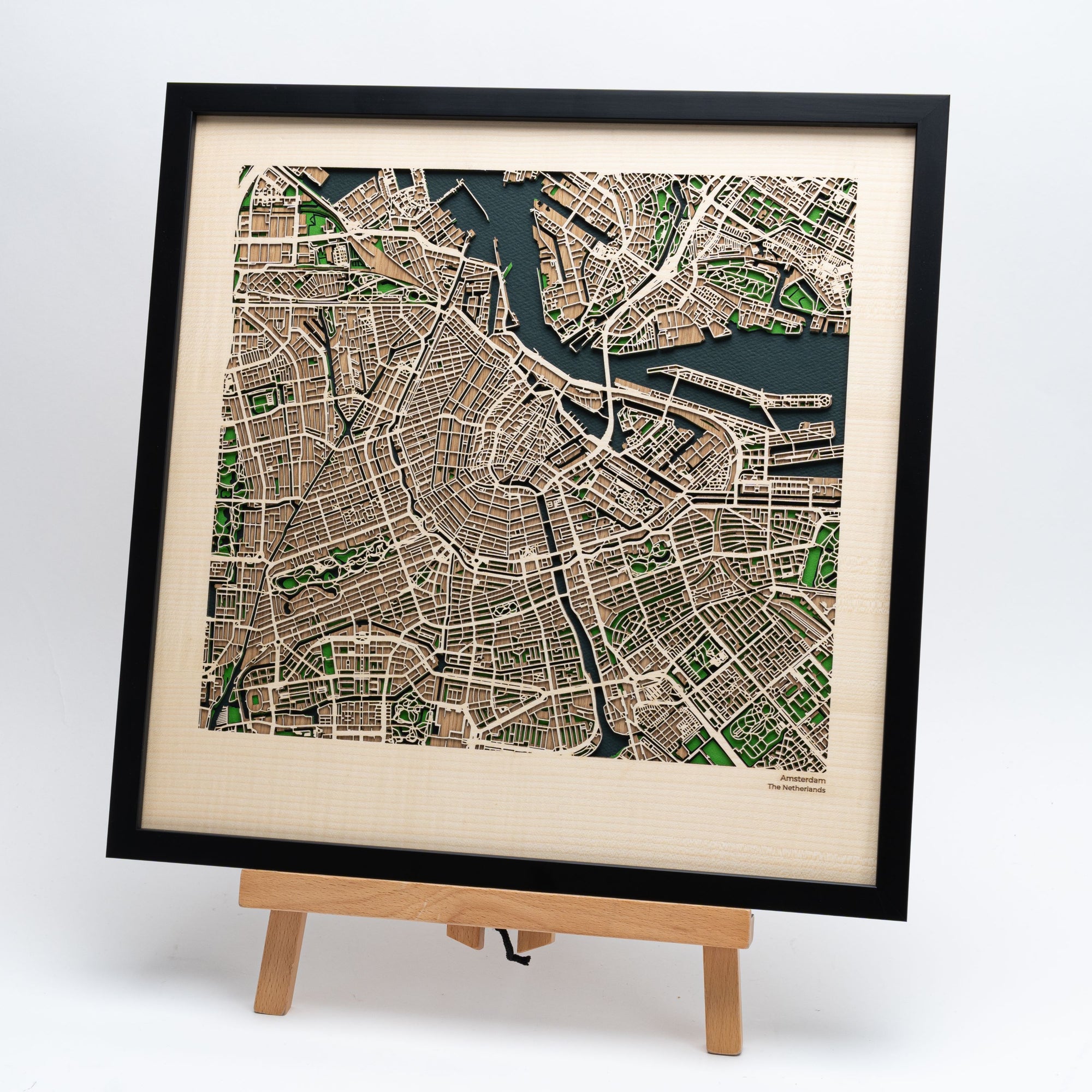 Amsterdam City Map Art - Unique Framed Artwork - MAPLAB