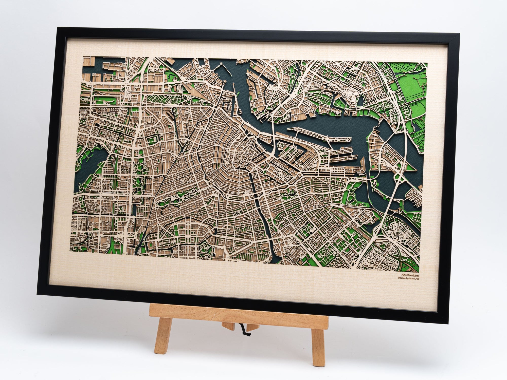 Amsterdam 60x40cm Panoramic Art - MAPLAB