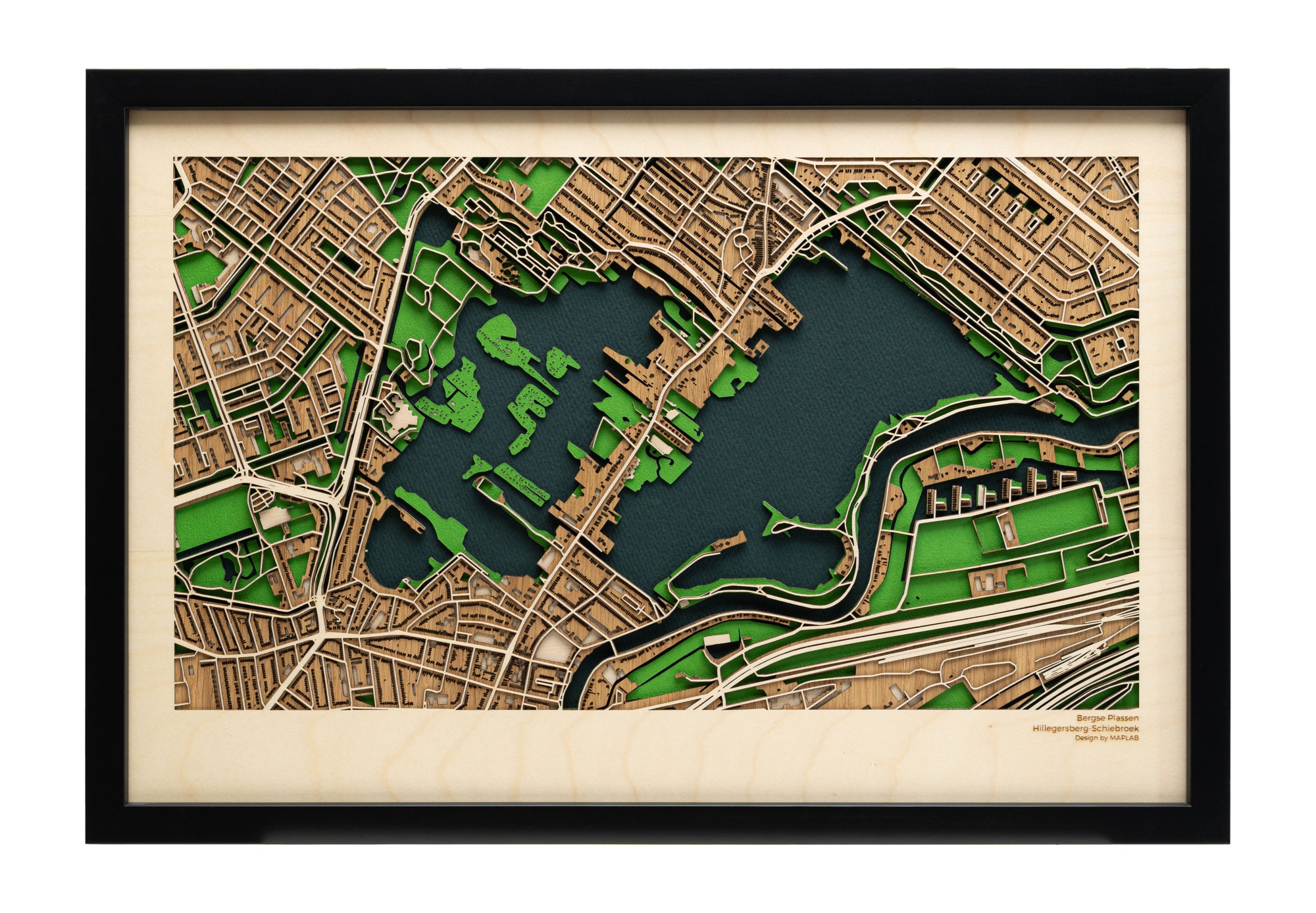 Rotterdam Noord Wall Art - Bergse Plassen Map - MAPLAB