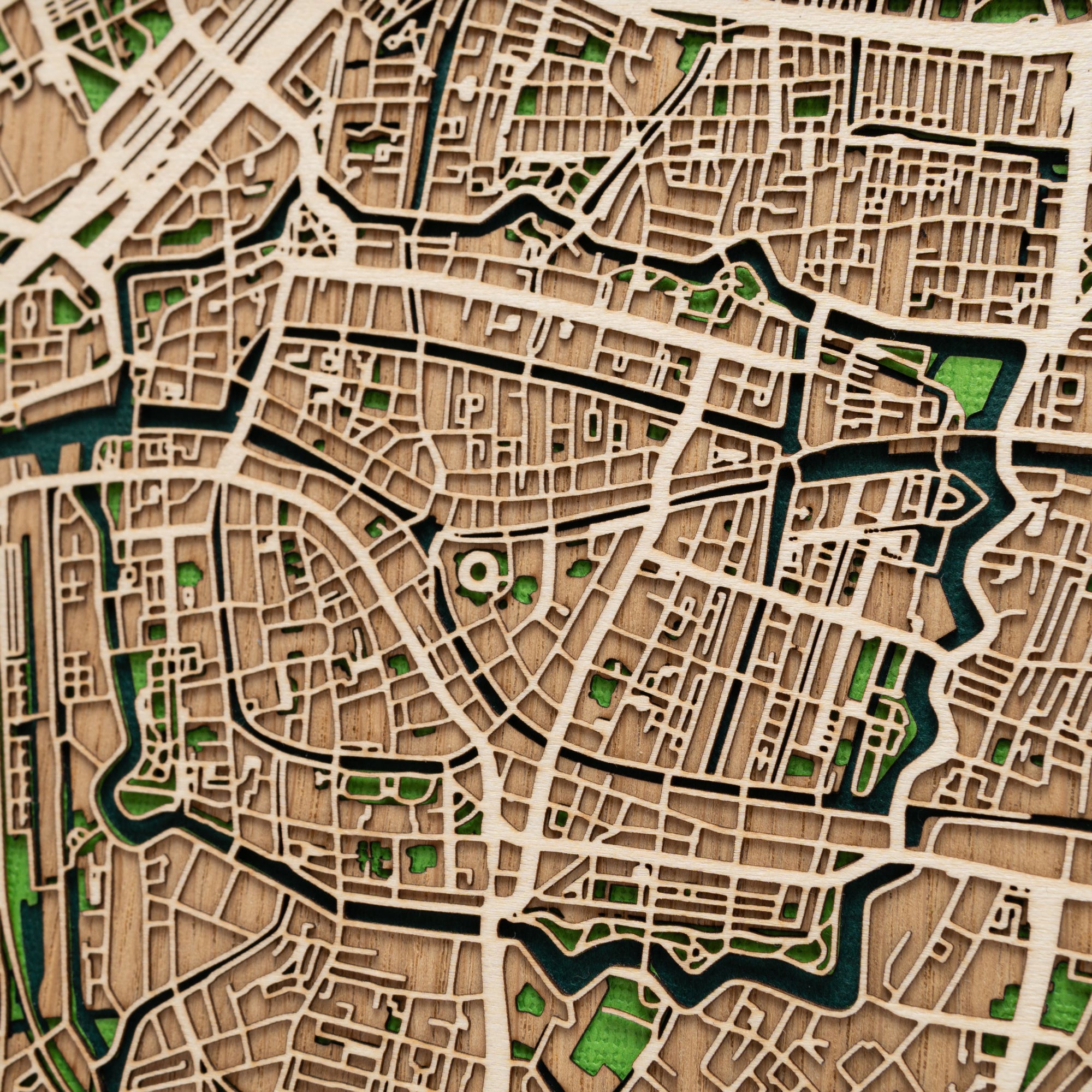 Leiden 15cm Map Art – Modern Topographic Design - MAPLAB