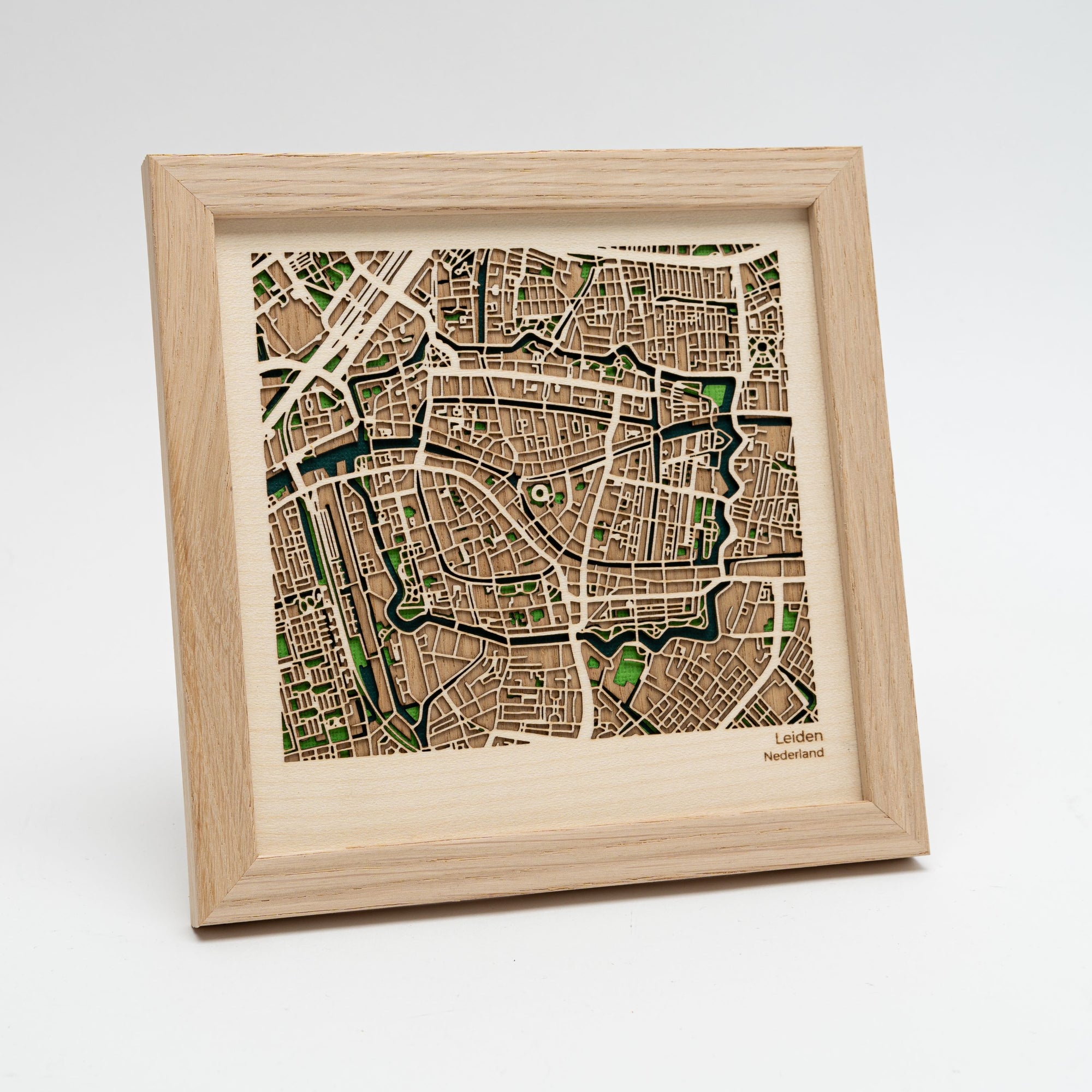 Leiden 15cm Map Art – Modern Topographic Design - MAPLAB