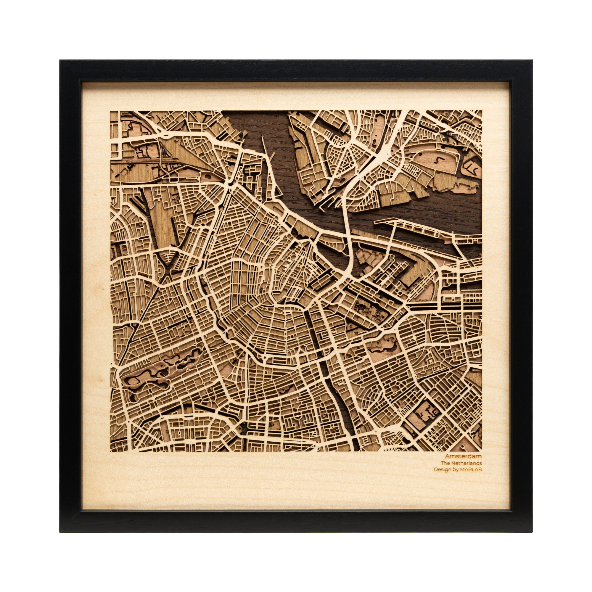 Amsterdam 27cm City Map Artwork - 3D Amsterdam Map - MAPLAB