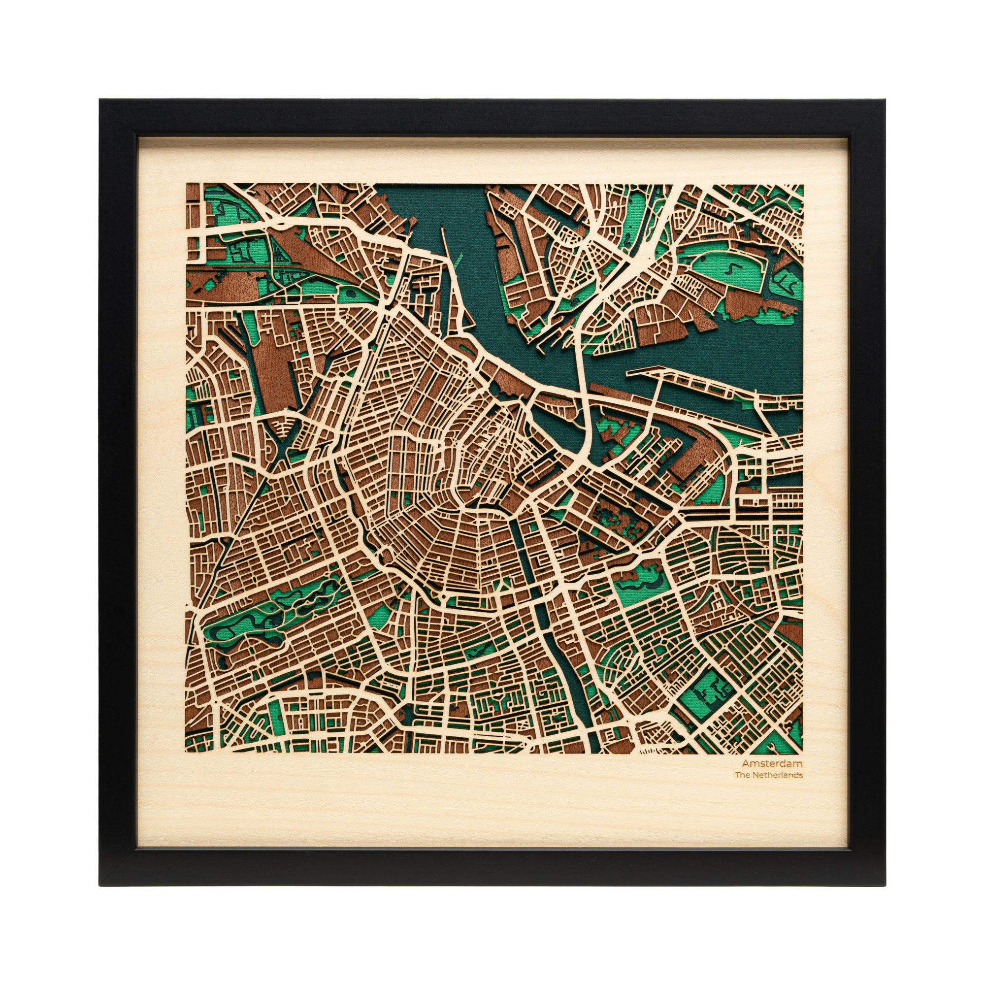 Amsterdam 27cm City Map Artwork - 3D Amsterdam Map - MAPLAB