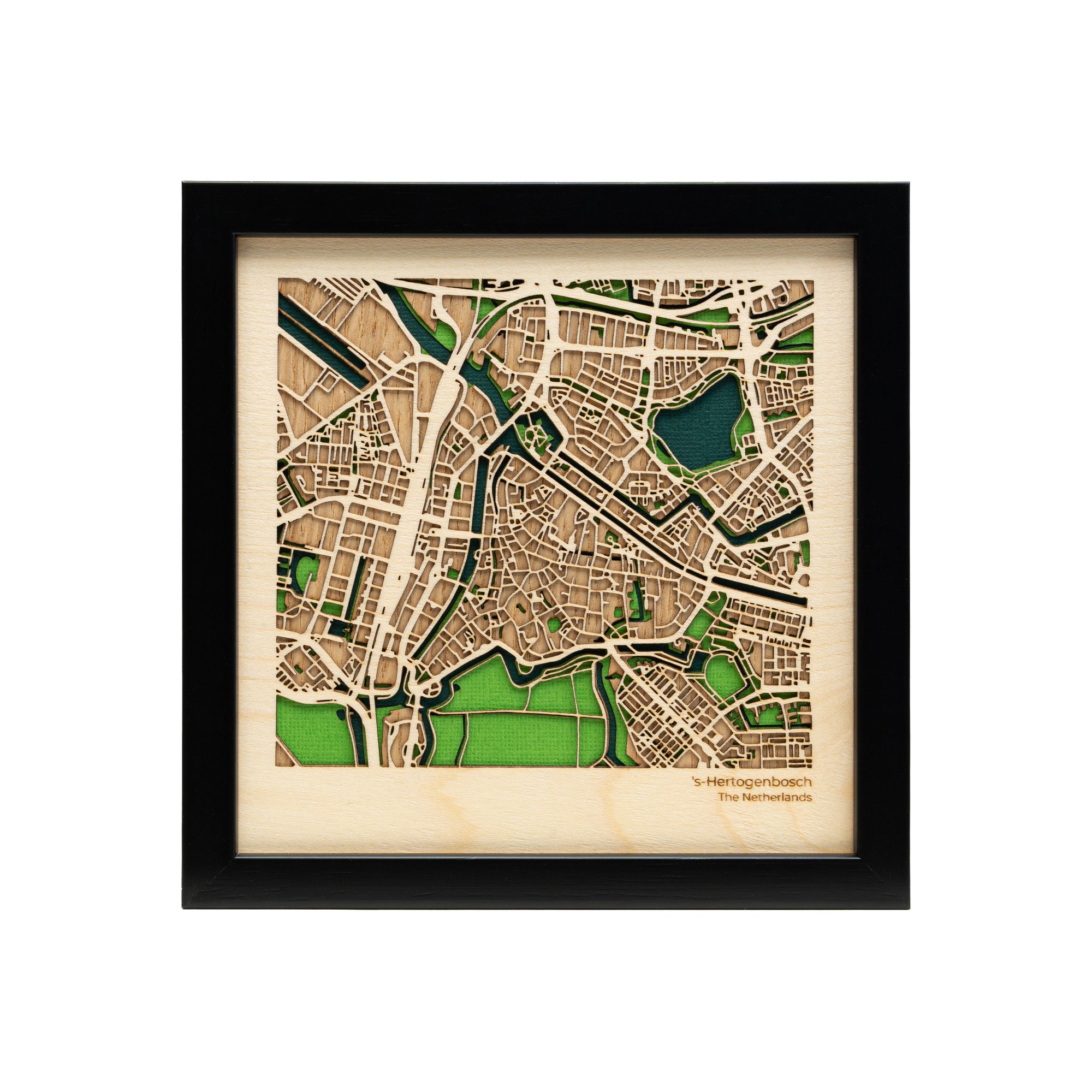 's-Hertogenbosch Map - Unique Wooden Wall Art - MAPLAB
