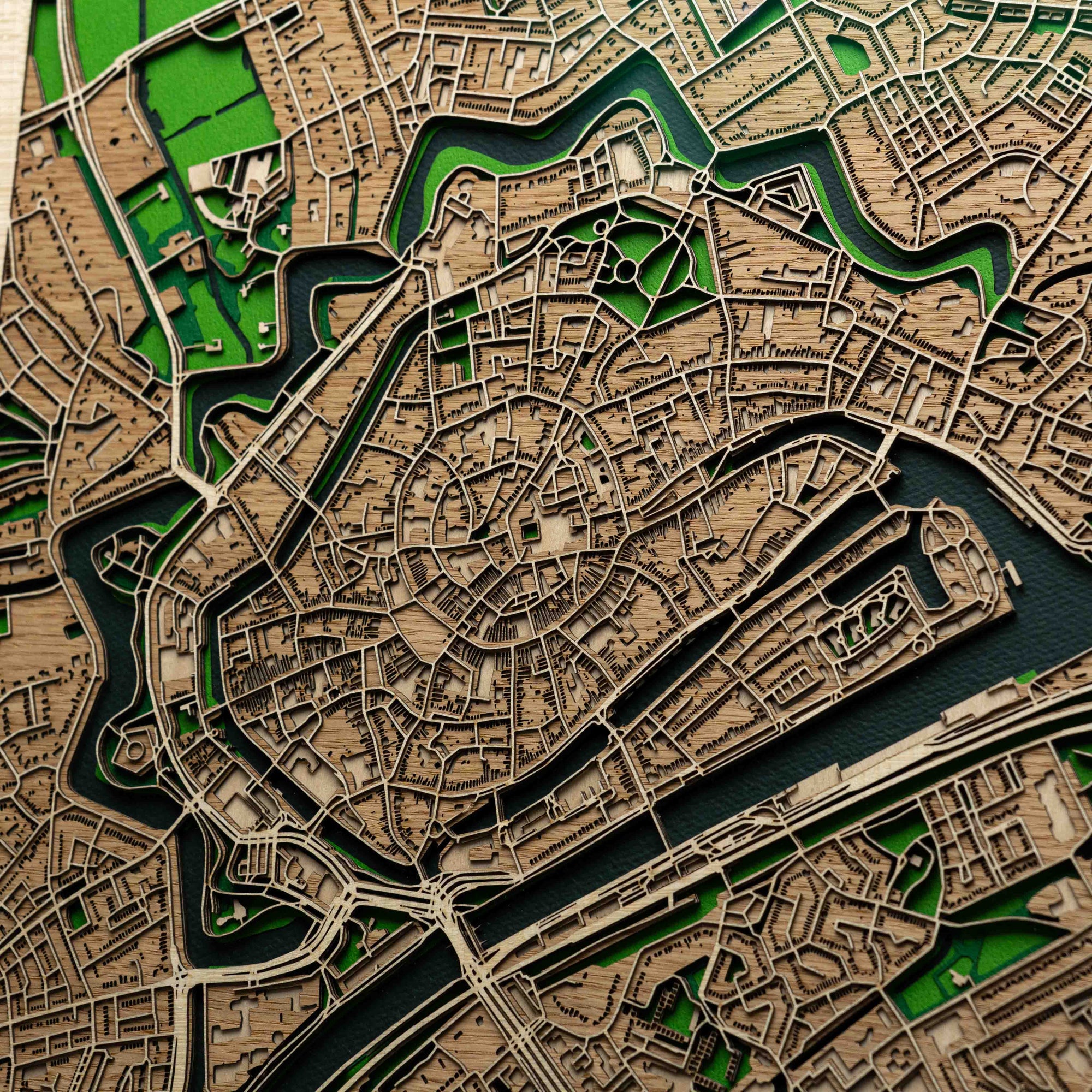 Middelburg Centre Map Art - Unique Wooden Wall Art - MAPLAB