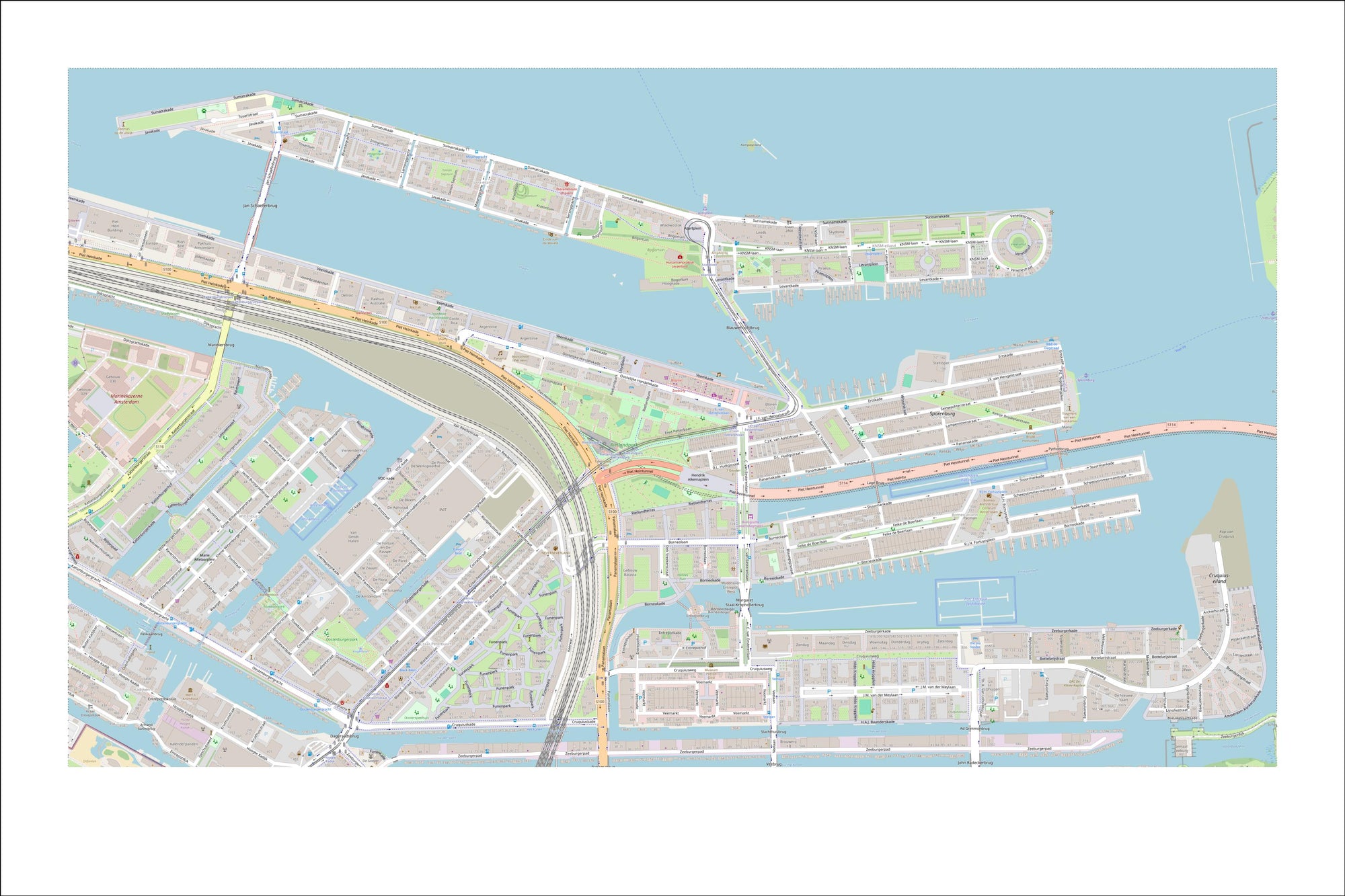 Amsterdam_300mm_450mm_buildings_java_eiland_buildings_park_water_openstreetmap