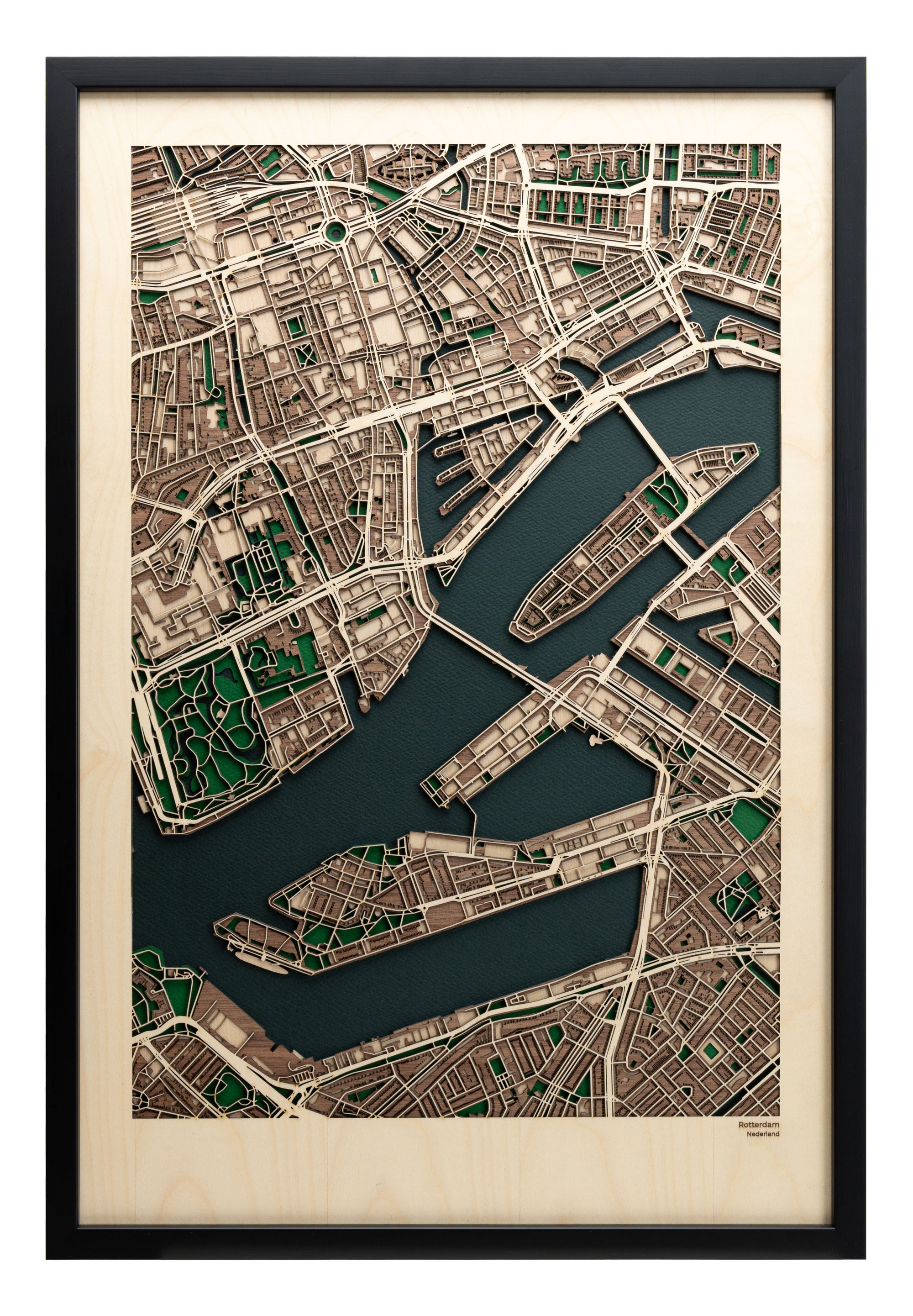 Rotterdam Map Wall Art - Modern Design - MAPLAB