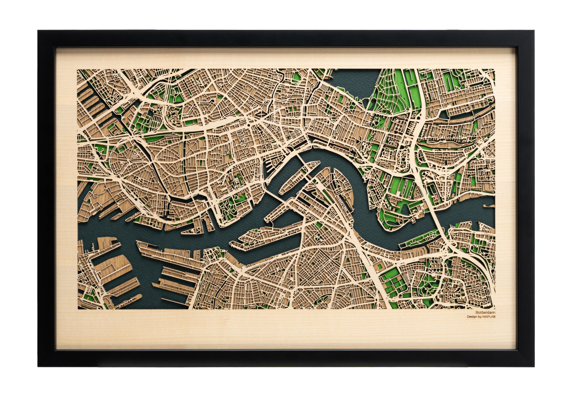 Rotterdam Panorama Wall Art - 45x30cm - MAPLAB
