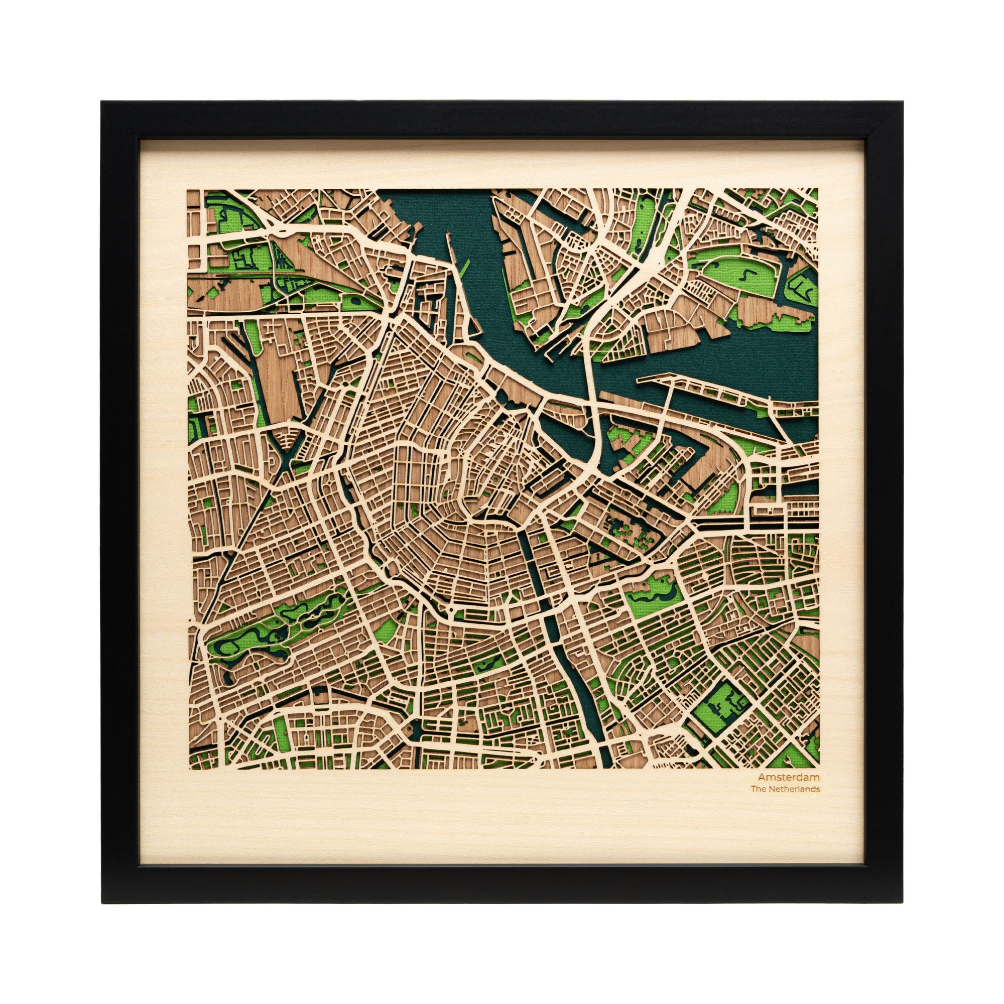Amsterdam 27cm City Map Artwork - 3D Amsterdam Map - MAPLAB