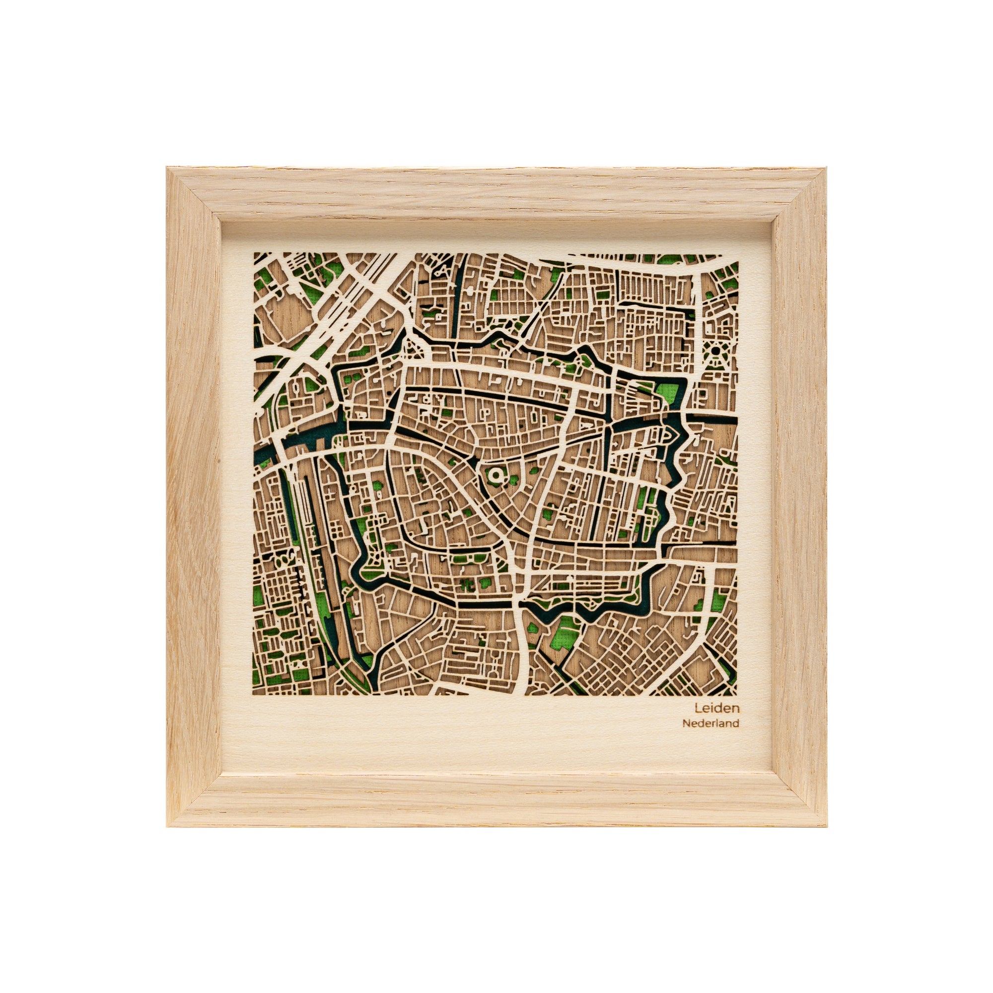 Leiden 15cm Map Art – Modern Topographic Design - MAPLAB